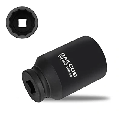 Afbeelding van DAKCOS 1/2 &quot;Drive 36mm Socket Slagmoersleutel Aandrijfas Tool Stopcontact,12 Ponit