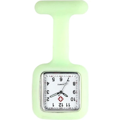 Afbeelding van Fako® Verpleegstershorloge Zusterhorloge Verpleegster Horloge Siliconen Vierkant Lichtgroen