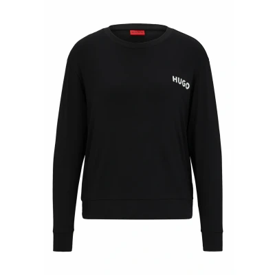 Afbeelding van HUGO BOSS dames Pyjamatop met logo in de kleur Zwart, maat: XL
