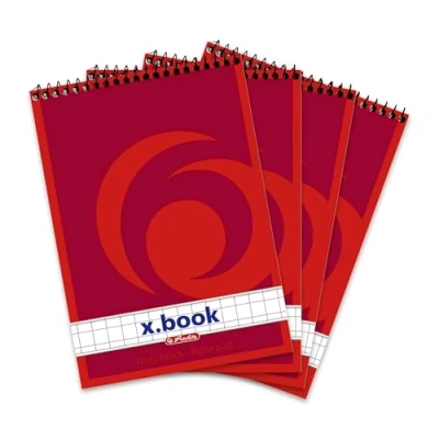 Afbeelding van Herlitz 1196344 Spiraalnotitieblok A6, 50 vellen 4 stuks