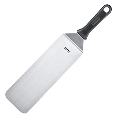 Afbeelding van Westmark Grillspatel, gebogen, flexibel, gesloten, lemmet: 9,5 x 27,5 cm, lengte: 43 RVS/kunststof, Master Line, zwart/zilver, 13422270