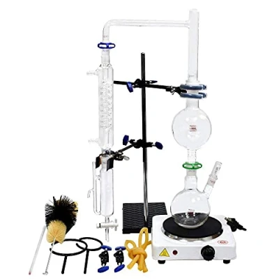 Afbeelding van Laboratorium Glaswerk Kit 500 ml Glas Distillatie Instrument Essentiële Olie Extractie Purifier met Hot Oven Condensor