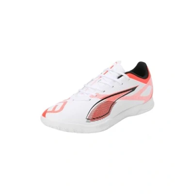 Afbeelding van Puma Ultra 5 PLAY IT Zaalvoetbalschoenen, Heren, Maat: 44.5, White/black/glowing red Textiel/ synthetisch