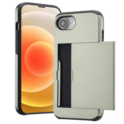 Afbeelding van imoshion Hoesje met pasjeshouder Geschikt voor iPhone 16e Backcover Groen
