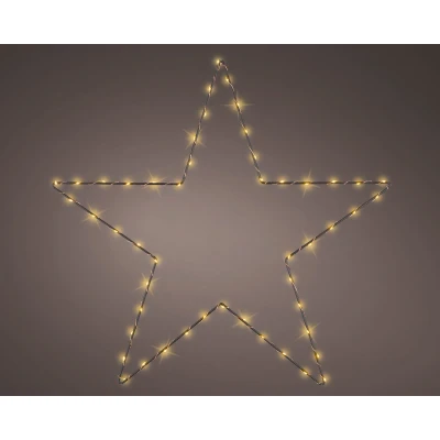 Afbeelding van Kerstverlichting LED Ster met 50 lampjes 58 cm Kerst