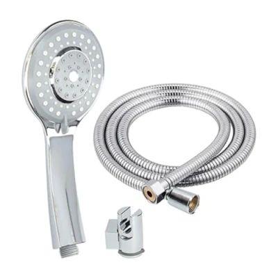 Afbeelding van een douchekop met slang die rechtsreeks naar het water loopt Fontastock H 1/2&quot; 2 m