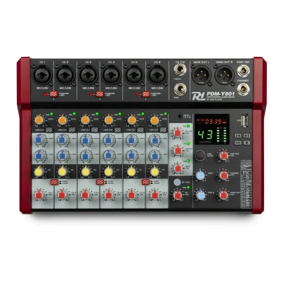 Afbeelding van Power Dynamics PDM Y801 mixer 8 kanaals mengpaneel met Bluetooth