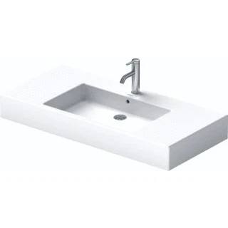 Afbeelding van Duravit Vero meubelwastafel 105x49cm met 1 kraangat Wondergliss wit