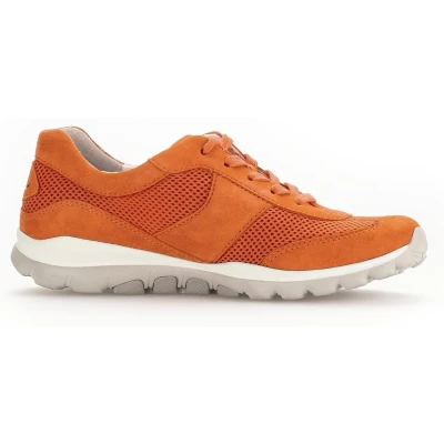 Afbeelding van Gabor Sneakers laag, Dames, Maat: 37.5, Orange Leer en imitatieleer