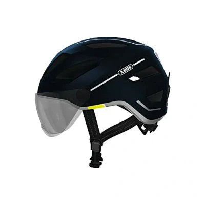 Afbeelding van ABUS Pedelec 2.0 ACE Stadshelm Hoogwaardige E Bike helm met Achterlicht en Vizier Voor Stadsverkeer Dames Heren Blauw, Maat M​