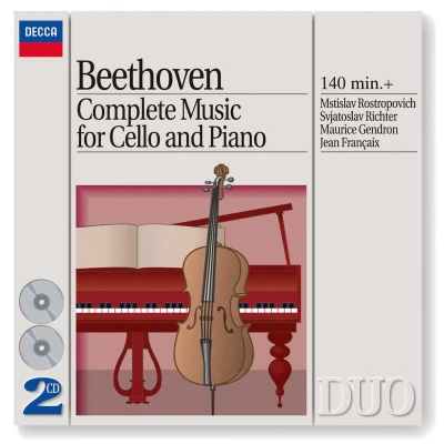 Afbeelding van Mstislav Rostropovich, Sviatoslav Richter Beethoven: Complete Music For Cello And Piano (2 CD) (Complete)