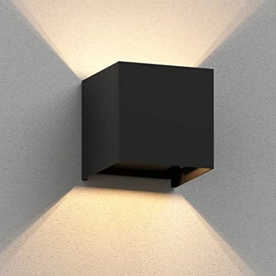 Afbeelding van ledscom.de wandlamp CUBEL voor buiten, IP65, up/downlight, matzwart, hoekig, 1x G9 max. 10W, up en downlight, buitenlamp, wandlamp, wandverlichting, fitting