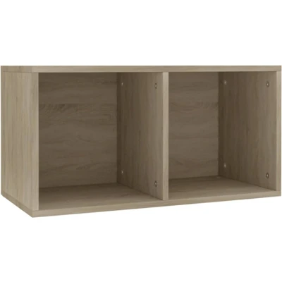 Afbeelding van vidaXL Opbergbox voor LP&quot;;s 71x34x36 cm bewerkt hout sonoma eikenkleur