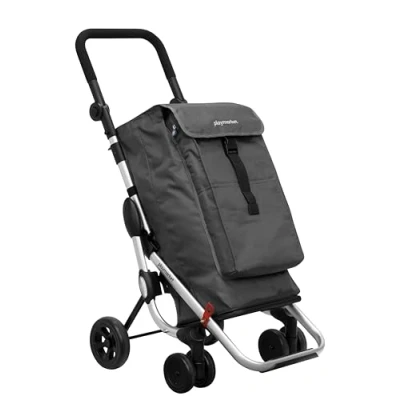 Afbeelding van Playmarket Boodschappentrolley Go Up Basic, grijs (Gris Marengo), 110 centimeters, koffer