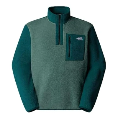 Afbeelding van The North Face Yumiori ¼ ZIP Fleece trui, Heren, Maat: Medium, Duck green/deep nori/black