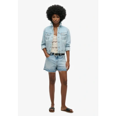 Afbeelding van Superdry Embellished Spijkerjas, Dames, Maat: 40, Echo light vintage