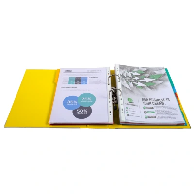 Afbeelding van Exacompta ref. 53349E 1 Ordner met hefboom Maxi Prem&#039;Touch® A4 80 mm rug mechaniek Afmetingen: 32 x 30 8 cm Formaat Kleur : Geel