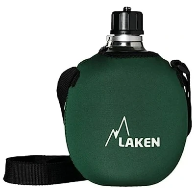 Afbeelding van Klassieke laken, aluminium cantimplora met neoppreneo fonda, groen, 1 l