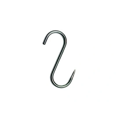 Afbeelding van Vleesshaak, vleeshaak, slagerhaak, rookhaak, wildhaak, roestvrij staal, forelhaak, S haken, wens: 160/6 mm, stuk: 10 stuks