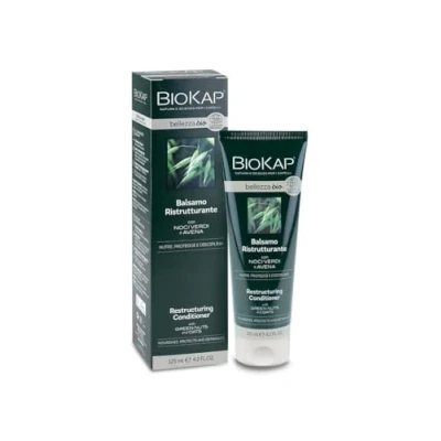 Afbeelding van BIOKAP BELLEZZA Bio Restructuring Conditioner, 125 ml, geschikt voor alle haartypes, ontwart en verzorgt het haar, biologische extracten, veganistisch