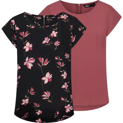 Afbeelding van ONLY ONLVIC LIFE S/S MIX TOP 2PK PTM Meisjes Blouses