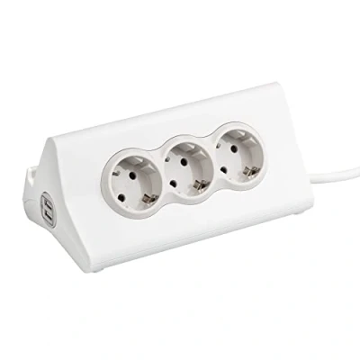 Afbeelding van Legrand bureaublok 3x2p a 2xusb tablethouder wit ra 694810