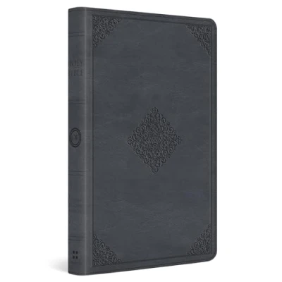 Afbeelding van Esv Large Print Thinline Bible: Bible Trutone, Azurite Blue, Ornament Design