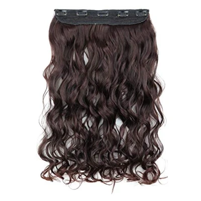 Afbeelding van CAISHA 55cm Clip In Extensies Haarextensies Haarstukje Golvend Donkerbruin C58a 1