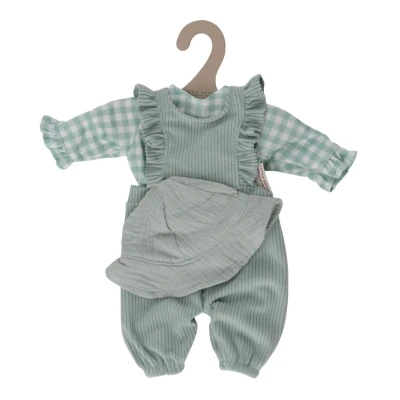 Afbeelding van Little Dutch Babypop kleertjes Fresh Green Check