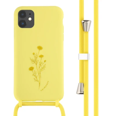 Afbeelding van Apple iPhone 11 Hoesje Siliconen en TPU (zacht) iMoshion Softcase/Koordhoesje/Backcover Geel Telefoonhoesje