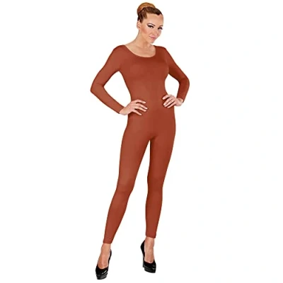 Afbeelding van Widmann Dans &amp; Entertainment Kostuum Unicolor Body Volwassen, Lang, Wit Vrouw / Beige XL Carnavalskleding Verkleedkleding