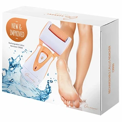 Afbeelding van Own Harmony Elektrische Harde Huidverwijderaar de Beste Beoordeelde Professionele Eeltverwijderaar Oplaadbare Pedicure &amp; Voet Gereedschap met 3 Grove Reservewielen voor Gladde Hielen (USB Snoer)