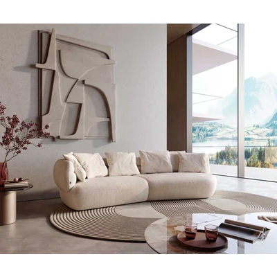 Afbeelding van Sofa Roya Koord Beige 320x140 cm