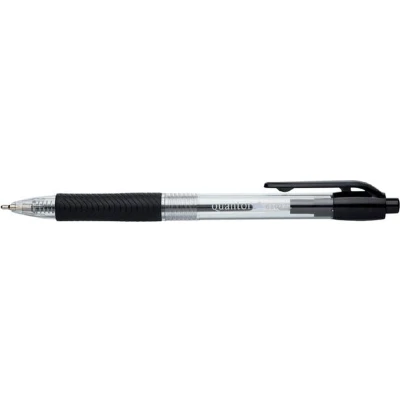 Afbeelding van 12x Balpen Grip drukknop zwart medium