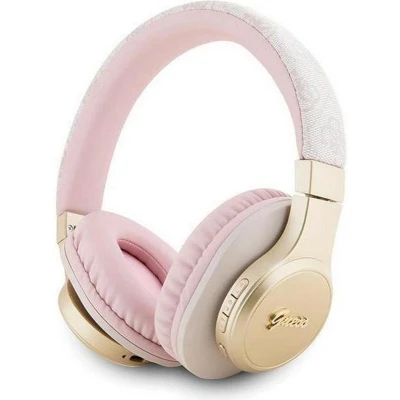 Afbeelding van Guess 4G Script Logo Bluetooth Stereo Over Ear Koptelefoon Roze