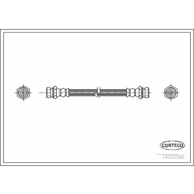 Afbeelding van CORTECO 19033525 Remslang Achteras 450mm KIA: Rio I Sedan (DC) 1.5 16V, 1.3 2000 2005