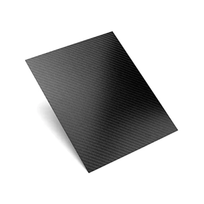 Afbeelding van QWORK Koolstofvezelplaat, 1 x 200 250 mm, Koolstofvezel, Zwart