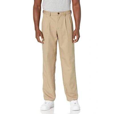 Afbeelding van Amazon Essentials Klassieke pasvorm, uitbreidbare taille, geplooide jurk, kaki bruin, 35W/34L