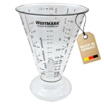 Afbeelding van Westmark Maatbeker met precisiekegel, meertalige schaalverdeling en meeteenheden, trechtervorm, inhoud: 0,5 l, kunststof, Gerda, doorzichtig, 30762270