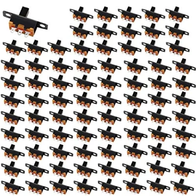 Afbeelding van HUAYAO 180 stuks mini schuifschakelaar 3 pins 2 posities 0,5 A 50 V DC, SPDT