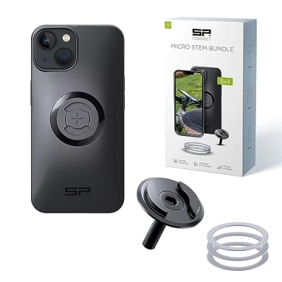 Afbeelding van SP Connect Micro Stem Bundle SPC+ compatibel met iPhone 13 houder voor mobiele telefoon fiets telefoonhouder op