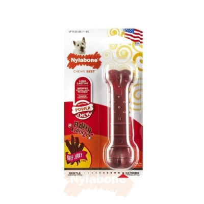 Afbeelding van Nylabone Textured Dura Chew Beef Jerkey Voor Harde Bijters TOT 11 KG (409720)