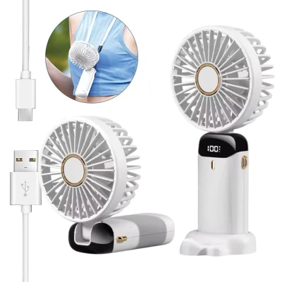 Afbeelding van Mini Ventilator Draagbaar Handventilator Oplaadbaar 5 Standen