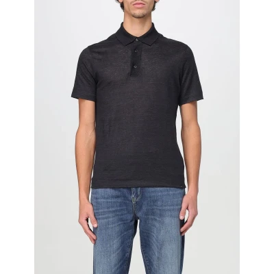 Afbeelding van Casual Short Sleeve Shirt with Button Closure Black Polo Shirts