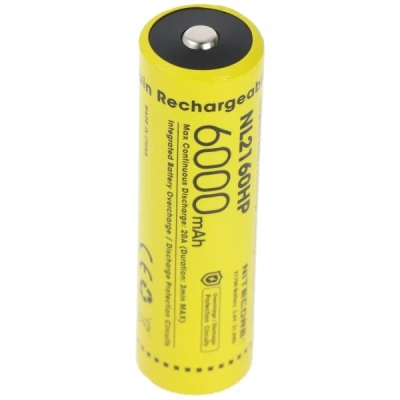 Afbeelding van Nitecore Li Ion accu type 21700 met 6000mAh NL2160HP beveiligingscircuit, max. 20A ontlaadstroom