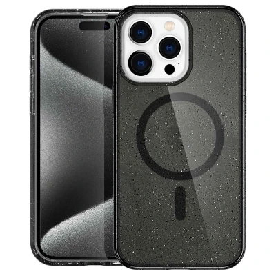 Afbeelding van Apple iPhone 15 Pro Max Glitter Hoesje Kunststof iMoshion Hardcase/Backcover Zwart Telefoonhoesje