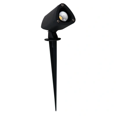 Afbeelding van Nova Luce, Tuinverlichting, INSIDE LED priklamp zwart 3W IP65 warm wit 4,2x7x21 24cm 9010003 (IP65)