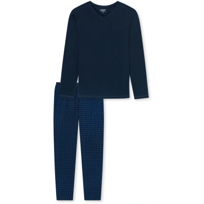 Afbeelding van uncover by Schiesser SET Pyjama, Heren, Maat: 48, Nachtblau
