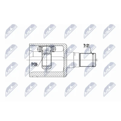 Afbeelding van Homokineet reparatie set, aandrijfas NTY NPW VV 068