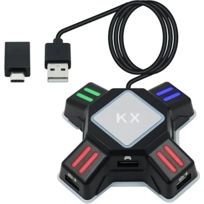 Afbeelding van Mcbazel USB KX Adapter Gaming Toetsenbord en Muis voor PS4/PS3/Xbox One/NS Switch Console Converter